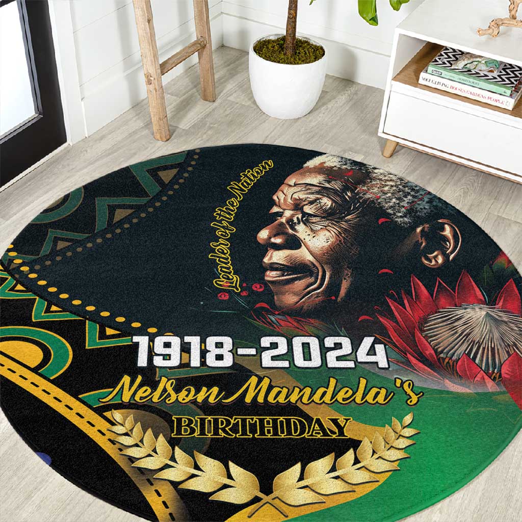 Nelson Mandela Birthday Round Carpet Leader of the Nation