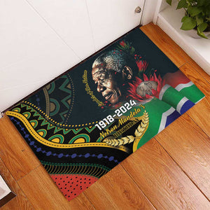 Nelson Mandela Birthday Rubber Doormat Leader of the Nation