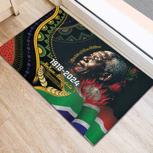 Nelson Mandela Birthday Rubber Doormat Leader of the Nation