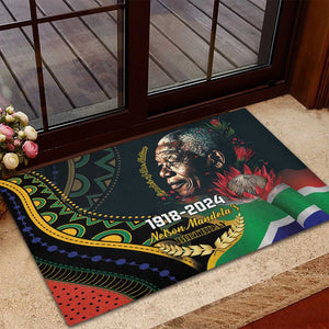 Nelson Mandela Birthday Rubber Doormat Leader of the Nation