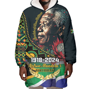 Nelson Mandela Birthday Wearable Blanket Hoodie Leader of the Nation