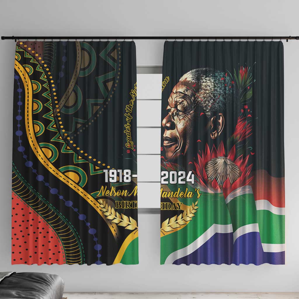 Nelson Mandela Birthday Window Curtain Leader of the Nation