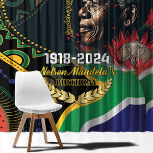 Nelson Mandela Birthday Window Curtain Leader of the Nation