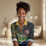 Nelson Mandela Birthday Women Casual Shirt Leader of the Nation LT01
