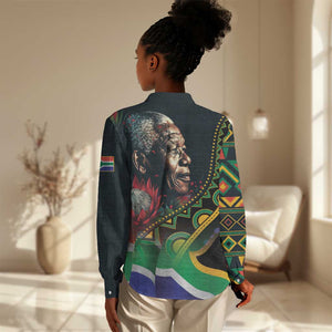 Nelson Mandela Birthday Women Casual Shirt Leader of the Nation