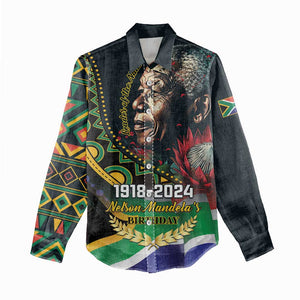 Nelson Mandela Birthday Women Casual Shirt Leader of the Nation