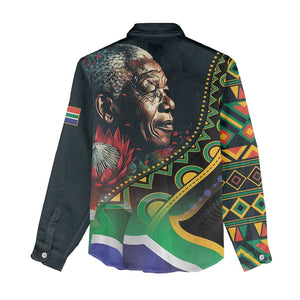 Nelson Mandela Birthday Women Casual Shirt Leader of the Nation