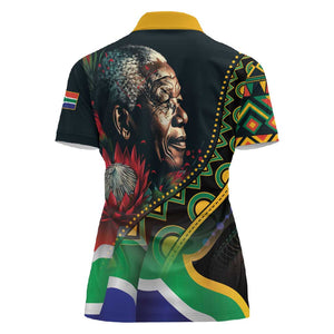 Nelson Mandela Birthday Women Polo Shirt Leader of the Nation