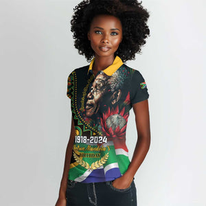 Nelson Mandela Birthday Women Polo Shirt Leader of the Nation