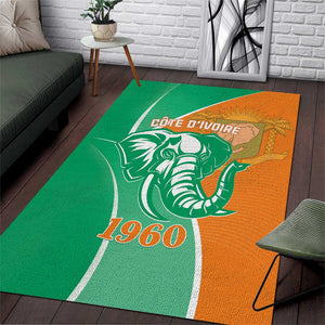 Ivory Coast Independence Day Area Rug Cote d Ivoire Elephant