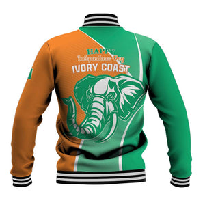 Ivory Coast Independence Day Baseball Jacket Cote d Ivoire Elephant LT01