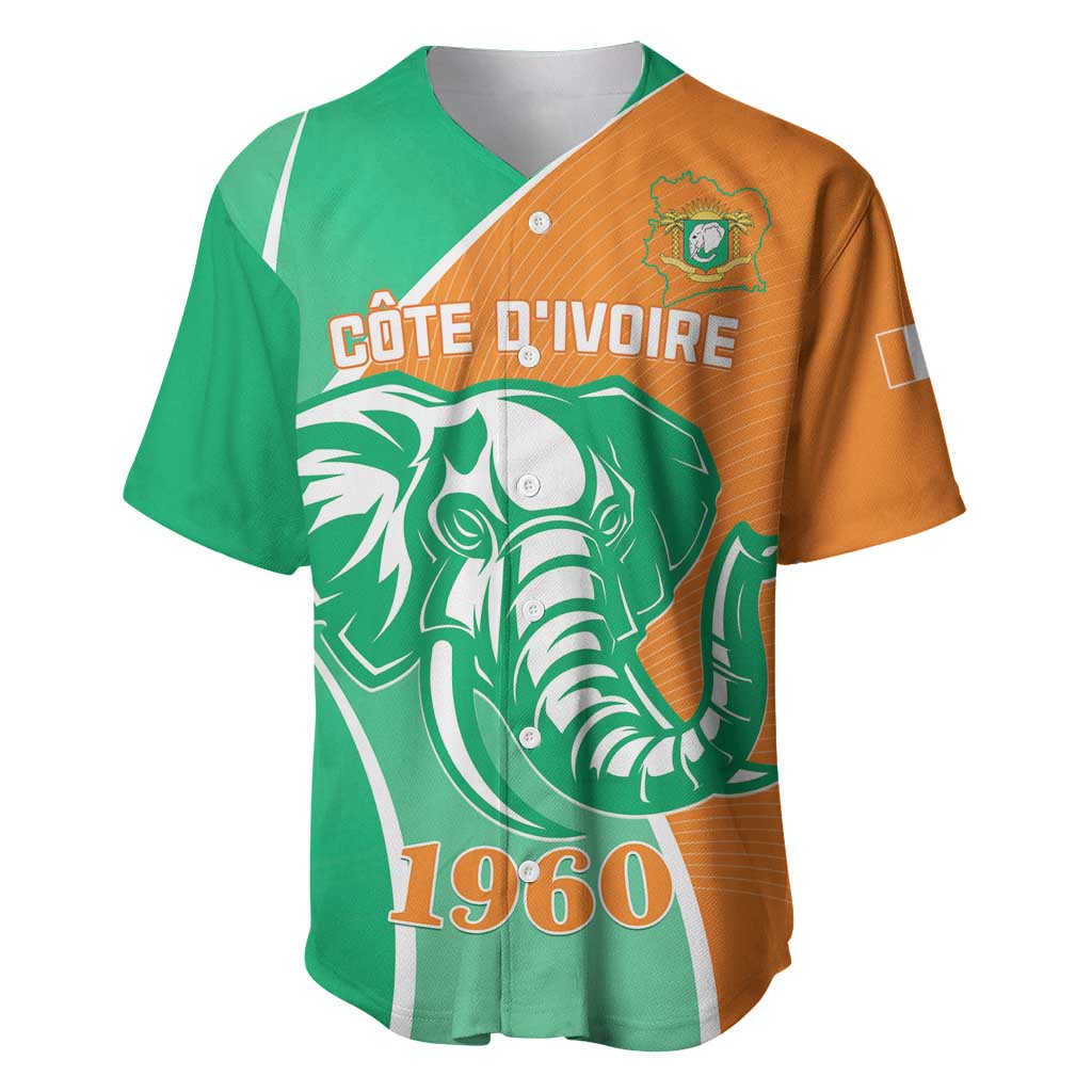 Ivory Coast Independence Day Baseball Jersey Cote d Ivoire Elephant