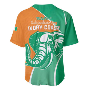 Ivory Coast Independence Day Baseball Jersey Cote d Ivoire Elephant