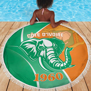 Ivory Coast Independence Day Beach Blanket Cote d Ivoire Elephant