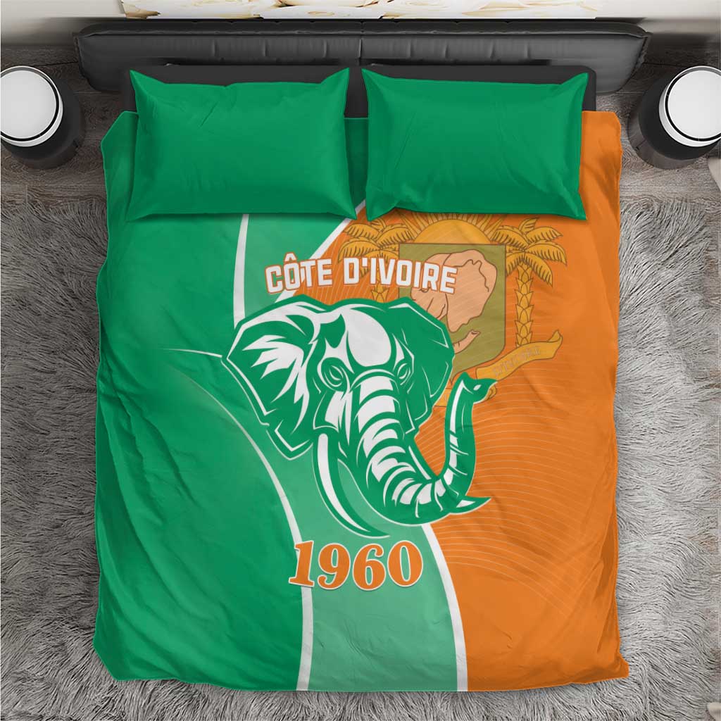 Ivory Coast Independence Day Bedding Set Cote d Ivoire Elephant