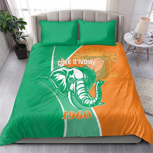 Ivory Coast Independence Day Bedding Set Cote d Ivoire Elephant