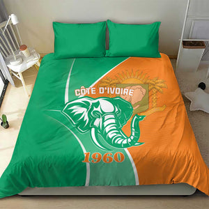 Ivory Coast Independence Day Bedding Set Cote d Ivoire Elephant