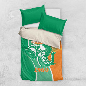 Ivory Coast Independence Day Bedding Set Cote d Ivoire Elephant