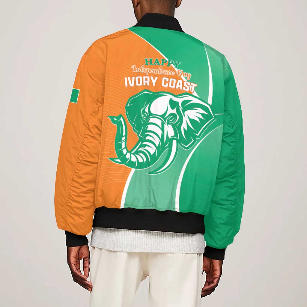 Ivory Coast Independence Day Bomber Jacket Cote d Ivoire Elephant