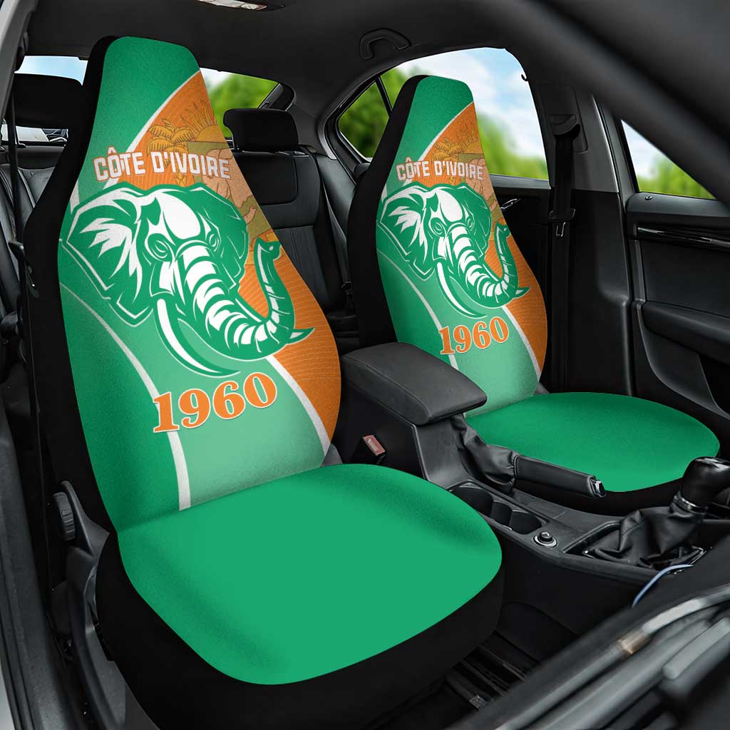 Ivory Coast Independence Day Car Seat Cover Cote d Ivoire Elephant