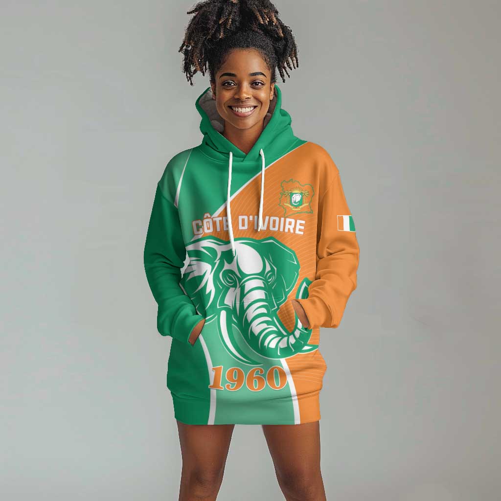 Ivory Coast Independence Day Hoodie Dress Cote d Ivoire Elephant