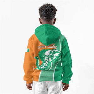 Ivory Coast Independence Day Kid Hoodie Cote d Ivoire Elephant