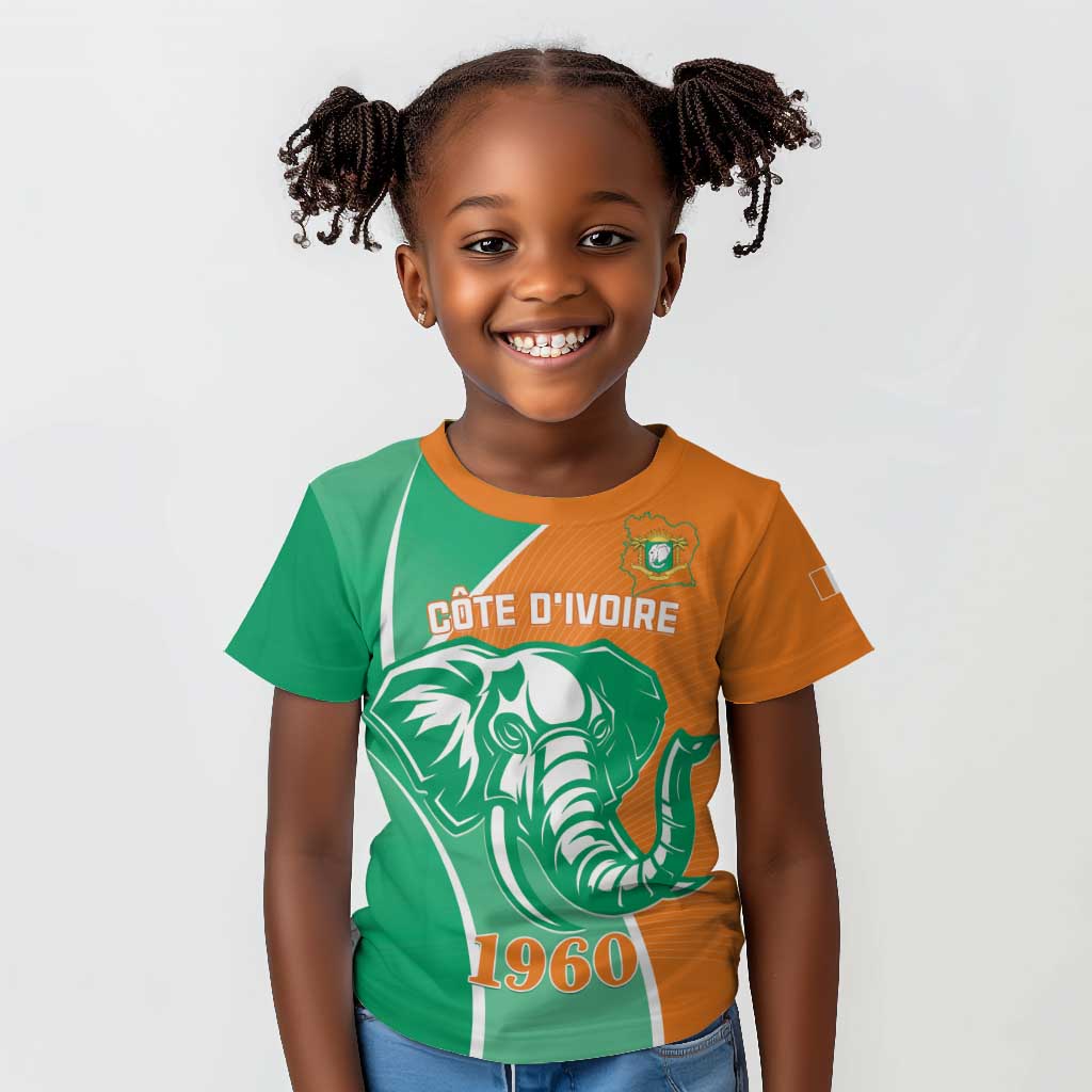 Ivory Coast Independence Day Kid T shirt Cote d Ivoire Elephant