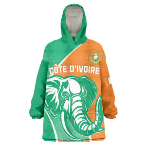 Ivory Coast Independence Day KId Wearable Blanket Hoodie Cote d Ivoire Elephant