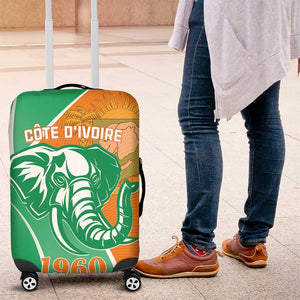 Ivory Coast Independence Day Luggage Cover Cote d Ivoire Elephant