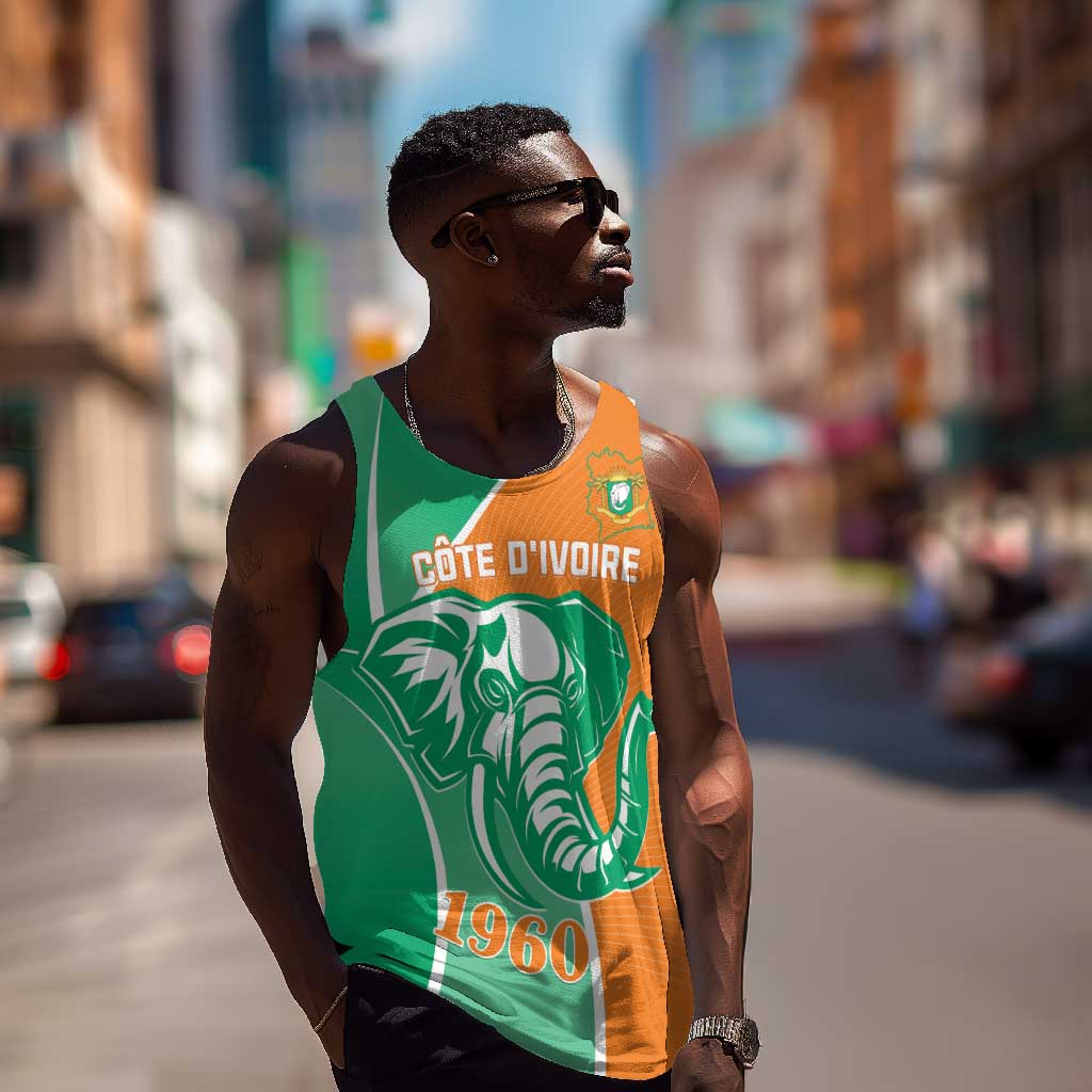 Ivory Coast Independence Day Men Tank Top Cote d Ivoire Elephant