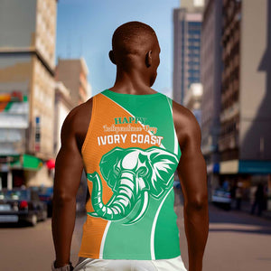 Ivory Coast Independence Day Men Tank Top Cote d Ivoire Elephant