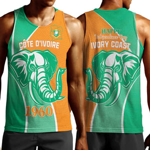 Ivory Coast Independence Day Men Tank Top Cote d Ivoire Elephant