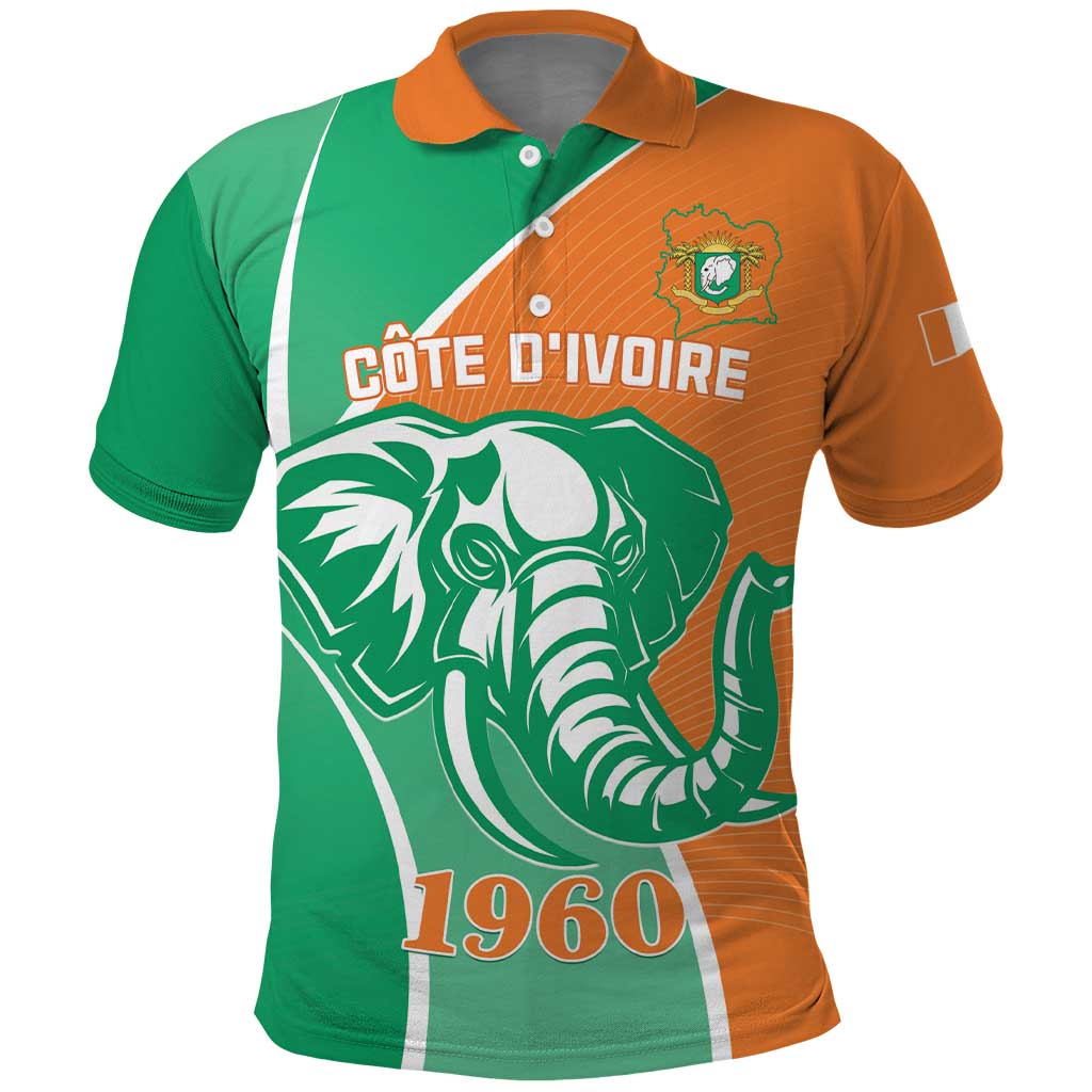 Ivory Coast Independence Day Polo Shirt Cote d Ivoire Elephant