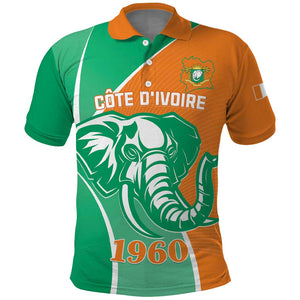 Ivory Coast Independence Day Polo Shirt Cote d Ivoire Elephant