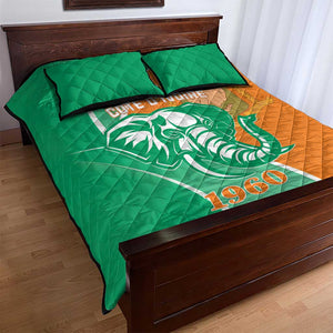 Ivory Coast Independence Day Quilt Bed Set Cote d Ivoire Elephant