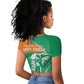 Ivory Coast Independence Day Raglan Cropped T shirt Cote d Ivoire Elephant