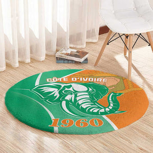 Ivory Coast Independence Day Round Carpet Cote d Ivoire Elephant