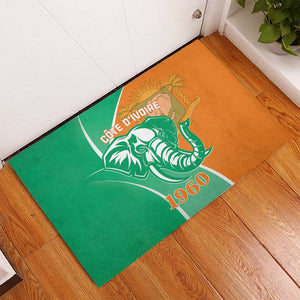 Ivory Coast Independence Day Rubber Doormat Cote d Ivoire Elephant