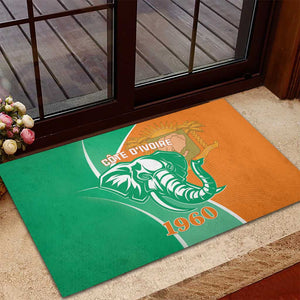 Ivory Coast Independence Day Rubber Doormat Cote d Ivoire Elephant