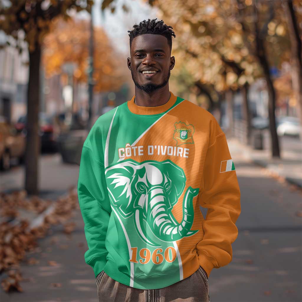 Ivory Coast Independence Day Sweatshirt Cote d Ivoire Elephant