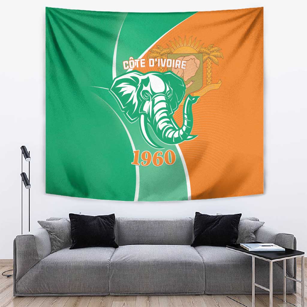 Ivory Coast Independence Day Tapestry Cote d Ivoire Elephant