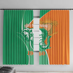 Ivory Coast Independence Day Window Curtain Cote d Ivoire Elephant