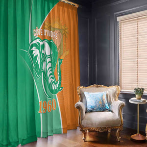 Ivory Coast Independence Day Window Curtain Cote d Ivoire Elephant