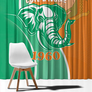 Ivory Coast Independence Day Window Curtain Cote d Ivoire Elephant