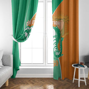 Ivory Coast Independence Day Window Curtain Cote d Ivoire Elephant