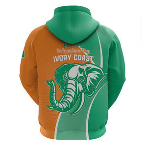 Ivory Coast Independence Day Zip Hoodie Cote d Ivoire Elephant