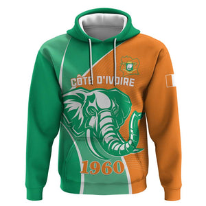 Ivory Coast Independence Day Zip Hoodie Cote d Ivoire Elephant