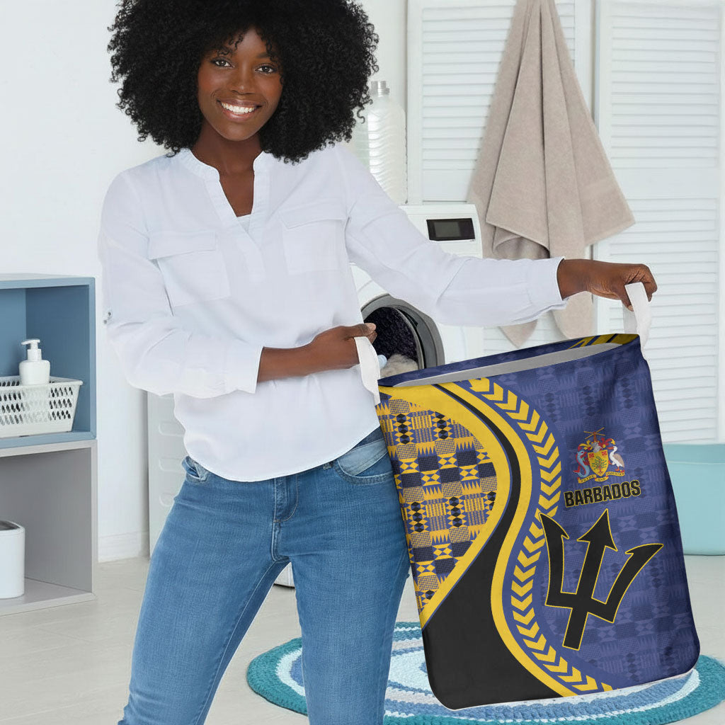 Barbados Trident Laundry Basket Afro-Barbadians Kente Pattern