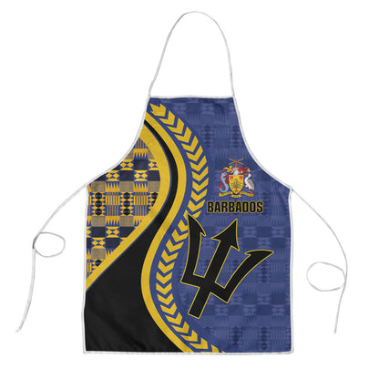 Barbados Trident Apron Afro-Barbadians Kente Pattern