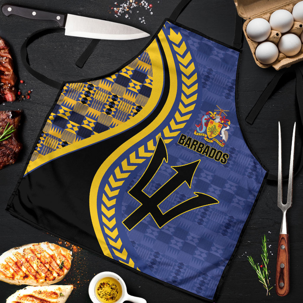 Barbados Trident Apron Afro-Barbadians Kente Pattern